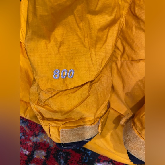The North Face 800 Summit Series Hyvent Puffer Jacket Black Yellow Large Petite - Picture 6 of 9